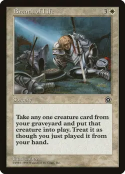 1998 Breath of Life Portal: Second Age Magic the Gathering Common NM - Image 1