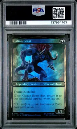 2025 MTG FINAL FANTASY FOIL #0125 GALIAN BEAST/VINCENT VALENTINE PSA 10 - Image 2