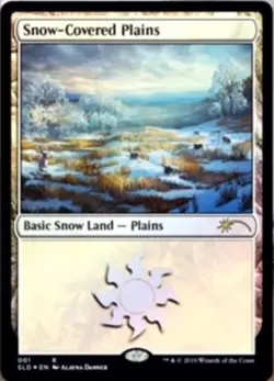 Snow-Covered Plains (001) - Foil NM, English MTG Secret Lair Drop Series - Image 1