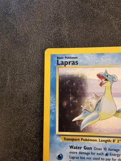 Pokemon Lapras Holo Rare Card 10/62 Fossil Set WOTC Vintage Moderate Play MP - Image 5