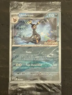 Umbreon 130/197 Obsidian Flames SPANISH Stamped Promo Sealed Pokemon Card - Image 1