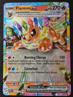 Pokemon TCG Flareon ex Double Rare Holo Prismatic Evolutions 014/131 (1D) - Image 1