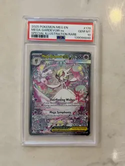 2025 POKEMON MEGA EVOLUTION ILLUSTRATION RARE #178 MEGA GARDEVOIR EX PSA 10 - Image 1