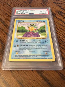 Pokemon Squirtle Base Set Shadowless #63/102 PSA 10 Gem Mint - Image 2