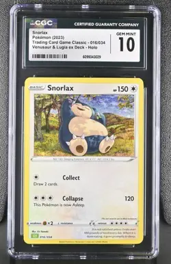 Snorlax *CGC 10* Holo *Classic Collection* #16 * Pokemon - Image 1