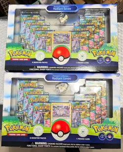 Pokemon TCG: Pokemon GO Radiant Eevee Premium Collection Box New: Lot of 2! - Image 1