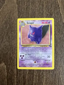 Gengar - 20/62 - Pokemon Fossil TCG Non Holo Rare WOTC Vintage 1999 LP - Image 1