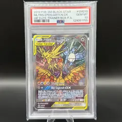 Pokemon Moltres Zapdos Articuno GX Hidden Fates Black Star Promo SM210 PSA 10 - Image 1