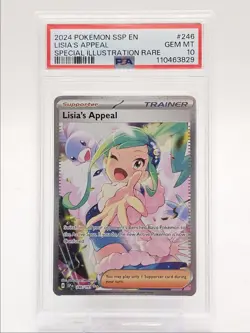 LISIA'S APPEAL 2024 POKEMON SURGING SPECIAL ILLUSTRATION 246/191 PSA 10 Q3626 - Image 1