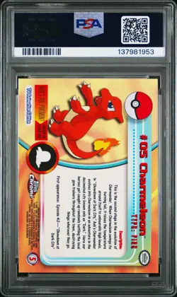2000 TOPPS CHROME POKEMON T.V. #5 CHARMELEON PSA 10 - Image 2