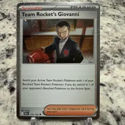 Pokemon tcg Team Rocket's Giovanni (Cosmos Holo) 174/182 🔥 - Image 1