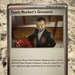 Pokemon tcg Team Rocket's Giovanni (Cosmos Holo) 174/182 🔥 - Image 2