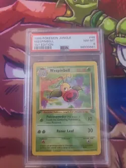 1999 POKEMON JUNGLE WEEPINBELL #48 - PSA MINT 8 (WOTC) UNLIMITED - Image 1