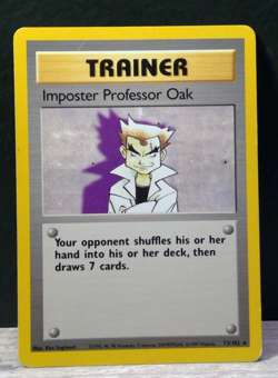 Pokemon TCG Imposter Professor Oak – Base Set Rare 73/102 LP - Image 1