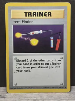Pokemon TCG Item Finder 74/102 – Base Set 1999 – Rare Trainer - Image 1