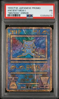 1998-99 POKEMON JPN POKEMON JPN PROMO "NINTEDO" ERR ANCIENT MEW I PSA 1 - Image 1