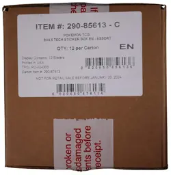 Pokemon Scarlet & Violet Paldean Fates Tech Sticker Collection 12 Box Case #MTH - Image 1