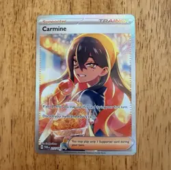 Pokemon TCG Carmine Full Art Trainer Holo 217/167 Twilight Masquerade SIR - Image 1