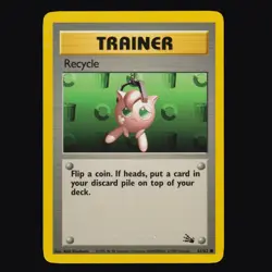 Recycle 61/62 Fossil Vintage WOTC Common Pokemon TCG LP - Image 1