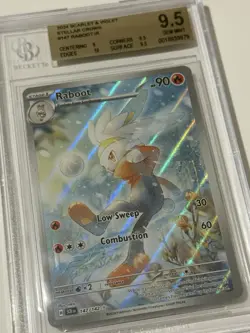 Pokemon TCG Raboot 147/142 Sv07: Stellar Crown Holo BGS 9.5 Gem Mint - Image 2