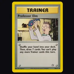 Professor Elm 96/111 Neo Genesis Vintage WOTC Uncommon Pokemon TCG LP - Image 1