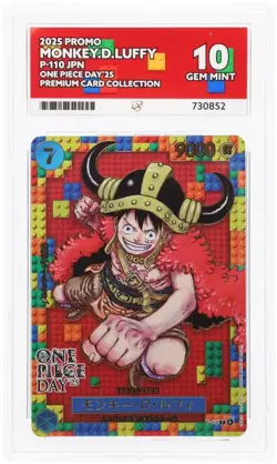 Monkey D Luffy P-110 [Promo] ONE PIECE DAY 25 Japanese Ace 10 PERFECT SUBGRADES - Image 1