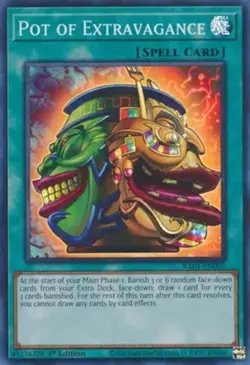 Yugioh! Pot of Extravagance - RA01-EN059 - Super Rare - 1st Edition Near Mint, E - Image 1