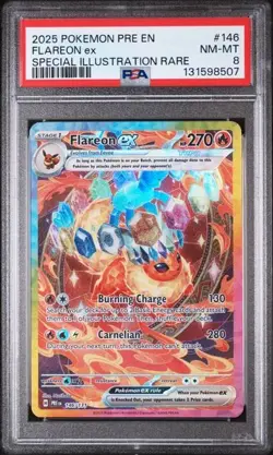 Flareon ex 146/131 Special Illustration Rare SV: Prismatic Evolutions - PSA 8 - Image 1