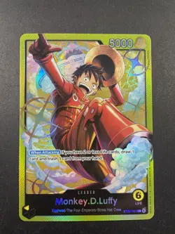 One Piece - ST29 Monkey.D.Luffy 001 Leader Gold Foil Promo PSA WORTHY - Image 1