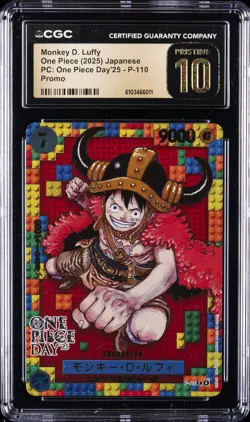 2025 ONE PIECE JPN PC: ONE PIECE DAY'25 PROMO MONKEY D. LUFFY CGC 10 PRISTINE - Image 1