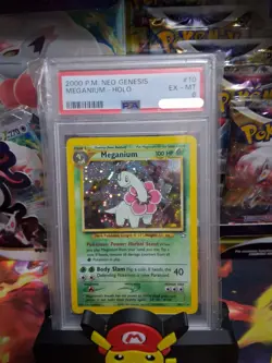 Pokemon TCG Meganium Neo Genesis Holo Rare Card 10/111 MOD PLAYED - Image 1