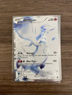 Reshiram 113/114 - Pokemon TCG Black & White Full Art 2011 Ultra Rare - MP Card - Image 1