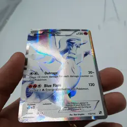 Reshiram 113/114 Ultra Rare Full Art Pokemon TCG Card English Black & White NM - Image 3