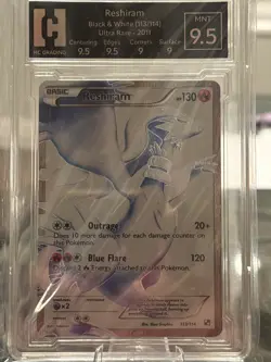 Pokemon TCG Reshiram Full Art Holo Card 113/114 Black White 2011 - Image 1