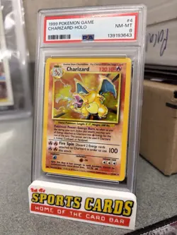 1999 Pokemon Game Base Set Charizard - Holo 4/102 - PSA 8 Near Mint - Image 1