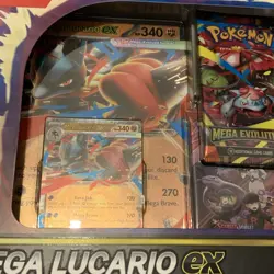 Pokemon TCG Mega Lucario Ex Premium Figure Collection - Brand New And Sealed! - Image 3