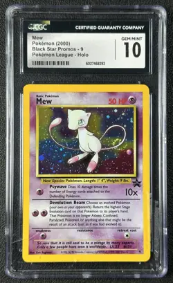 MEW HOLO CGC 10 1999 POKEMON WIZARDS BLACK STAR PROMOS #9 LEAGUE 8293 - Image 1