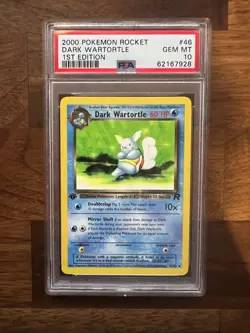 2000 POKEMON ROCKET #46 DARK WARTORTLE 1ST EDITION PSA 10 - Image 1
