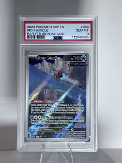 Pokemon Center Stamped Iron Bundle ETB SVP 066 Black Star Promo, PSA 10 - Image 1