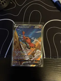 Pokemon TCG Galarian Zapdos v Alternate Art Chilling Reign Card 174/198 - Image 1