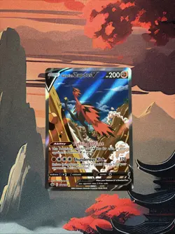 Pokemon TCG Galarian Zapdos v Alternate Art Chilling Reign Card 174/198 - Image 1