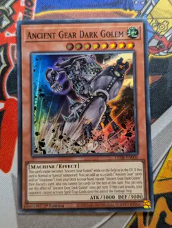 Ancient Gear Dark Golem LEDE-EN006 Super Rare 1st Edition YuGiOh TCG Card - Image 1