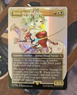 MTG English Terra, Herald of Hope (Borderless) NM Foil Commander: FINAL FANTASY - Image 1