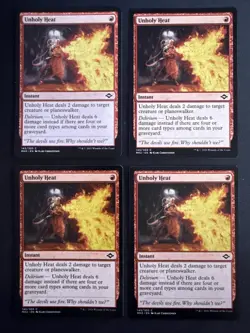 4x Unholy Heat (145) Modern Horizons 2 LP MTG Magic the Gathering x4 Playset MKE - Image 1