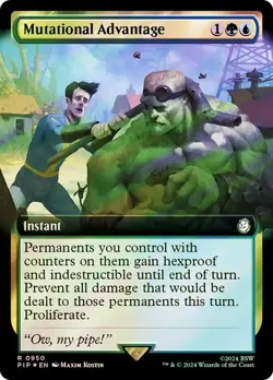 1 x SURGE FOIL Mutational Advantage - Extended Art PIP NM MTG 950 - Image 1