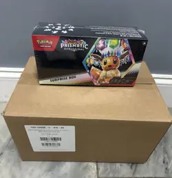 Pokemon TCG: Scarlet & Violet Prismatic Evolutions - Surprise Box Sealed Case - Image 1