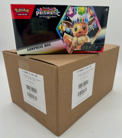 Pokemon TCG: Scarlet & Violet Prismatic Evolutions - Surprise Box Sealed Case - Image 1