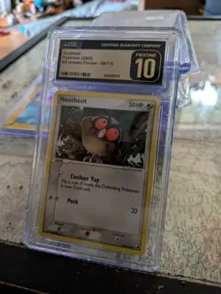 (POP 21) CGC 10 PRISTINE 2005 Pokemon EX Unseen Forces Hoothoot 59/115 Card - Image 1