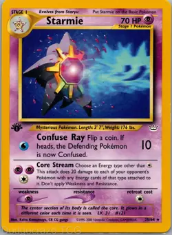 Starmie 25/64 Rare Neo Revelation 1st Edition Pokemon NM - Image 1
