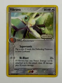 Pokemon TCG Vibrava 46/92 Reverse Holo Legend Maker Stamped - Image 1